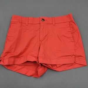 Old Navy Everyday Short Womens 2 Red Chino Mid Rise Stretch Cotton Twill 3 Inch‎